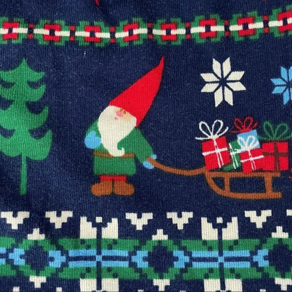 Hanna Andersson Pajamas Pants Boys 10 140 cm Gnome Sweet Gnome Bottoms Christmas - Picture 3 of 4